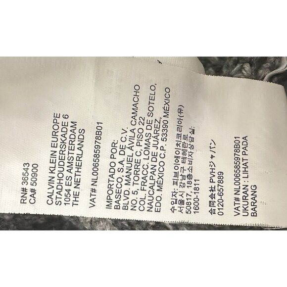 Calvin Klein Mens Waffle Knit Cotton Mock Neck Full Zip Jacket Gray Size Large - Picture 12 of 14